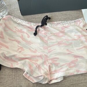 Pink and White Camouflage Shorts